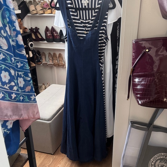 NWT Petal & Pup Elegant Everly Crossback Denim Dress SzL - Picture 7 of 14